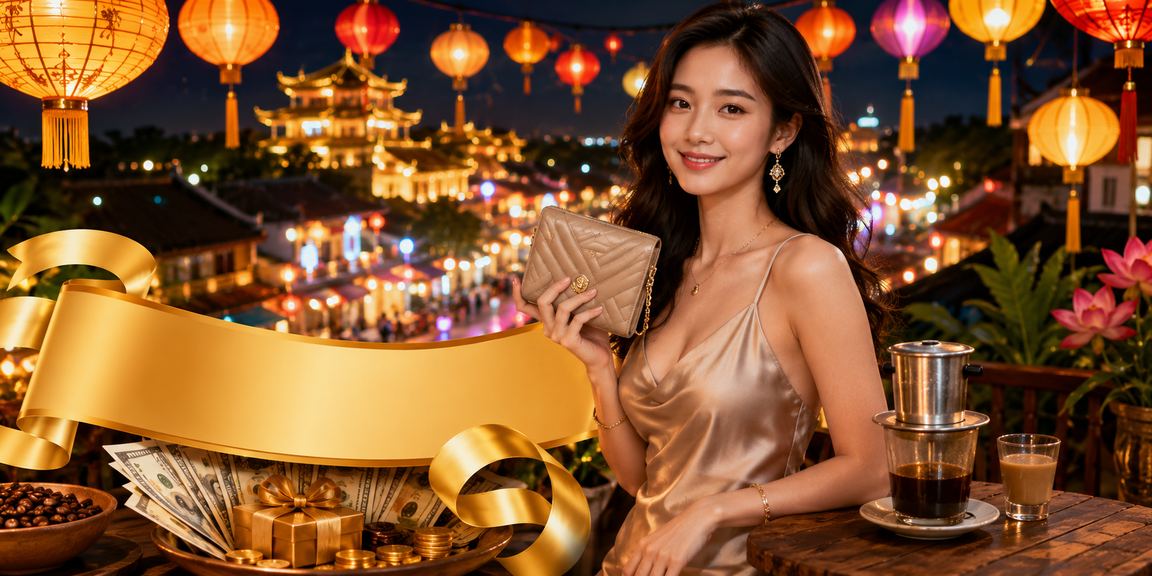 Người dùng tại Huế kiểm tra cashback và bonus trong quán cà phê buổi sáng